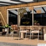 Tuinstoel gevlochten Capri met armleuning - beige