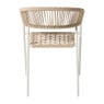 Tuinstoel gevlochten Capri - beige - 78x60.5x56 cm