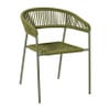 Tuinstoel gevlochten Capri met armleuning - groen