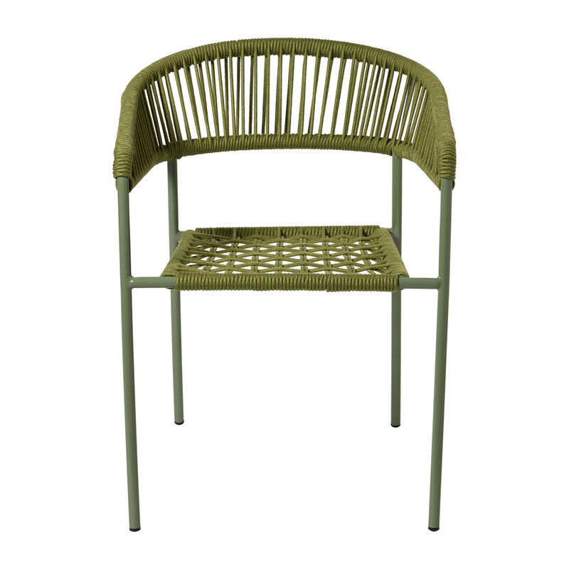 Tuinstoel gevlochten Capri - groen - 78x60.5x56 cm