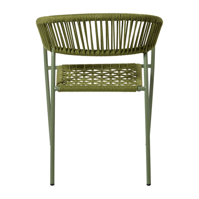 Tuinstoel gevlochten Capri - groen - 78x60.5x56 cm