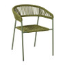 Tuinstoel gevlochten Capri - groen - 78x60.5x56 cm