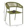 Tuinstoel gevlochten Capri - groen - 78x60.5x56 cm
