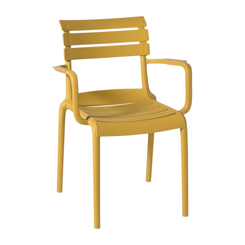 Stapelbare tuinstoel Napoli - geel - 83x55x48 cm