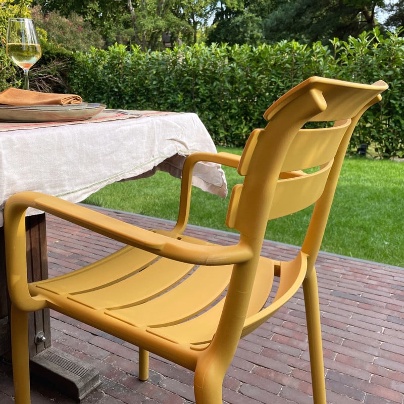 Stapelbare tuinstoel Napoli - geel - 83x55x48 cm