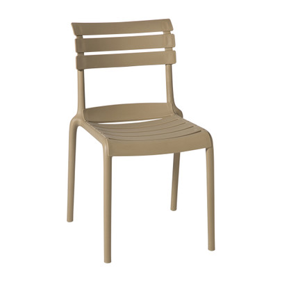 Stapelbare tuinstoel Napoli - taupe - 83x55x48 cm
