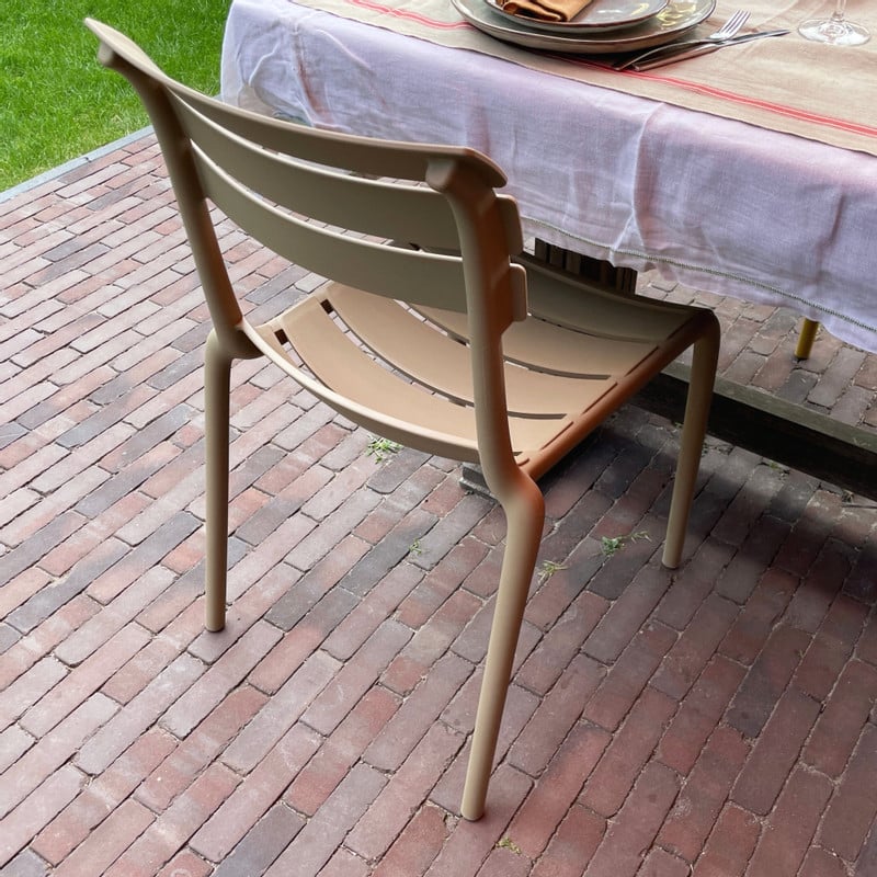 Stapelbare tuinstoel Napoli - grijs - 83x55x48 cm