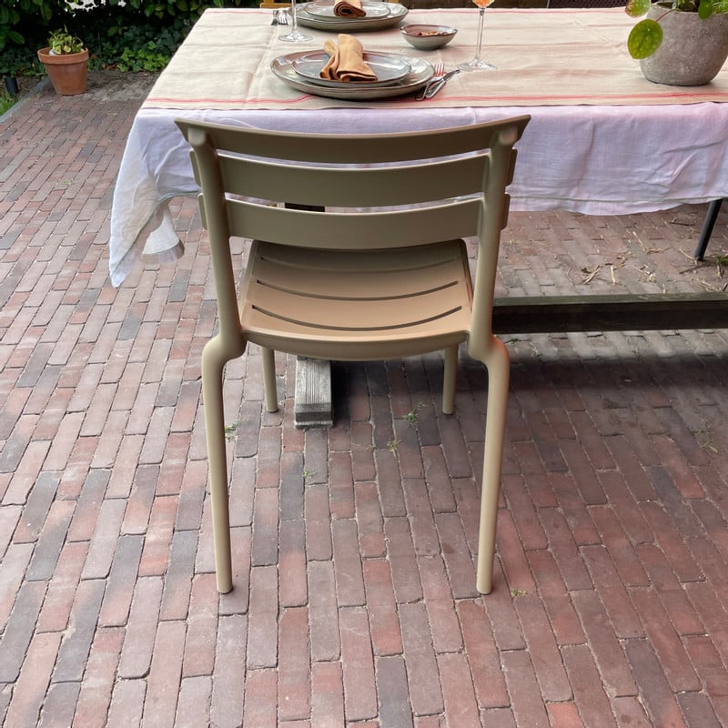 Stapelbare tuinstoel Napoli - grijs - 83x55x48 cm