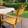 Tuinstoel met armleuning Napoli - geel - 83x55x48 cm