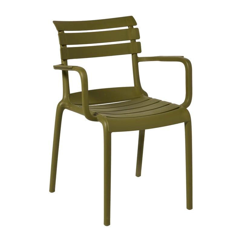 Tuinstoel met armleuning Napoli - groen - 83x55x48 cm