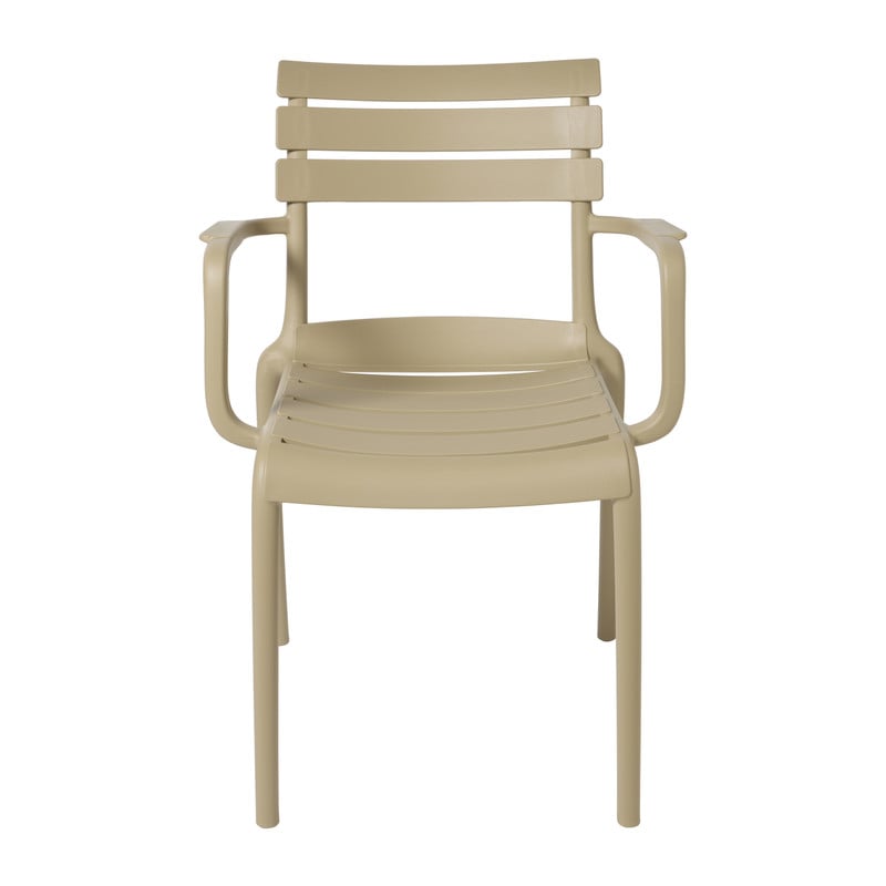 Tuinstoel met armleuning Napoli - taupe - 83x55x48 cm