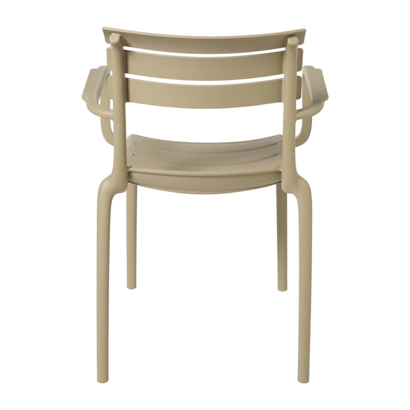 Tuinstoel met armleuning Napoli - taupe - 83x55x48 cm
