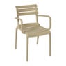 Tuinstoel met armleuning Napoli - taupe - 83x55x48 cm