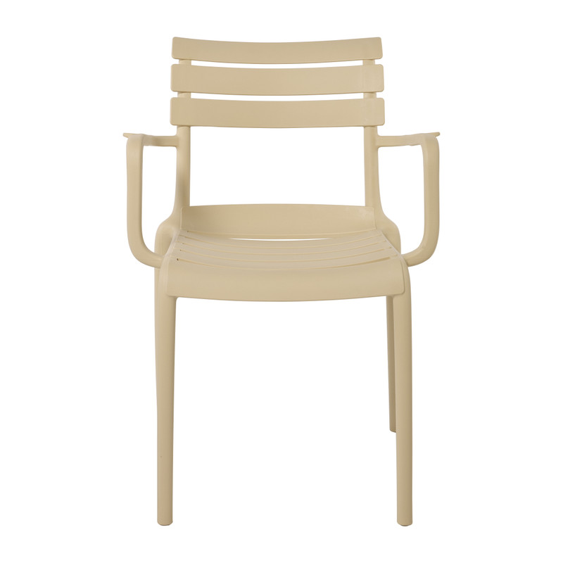 Tuinstoel Napoli+arml - beige - 83x55x58 cm