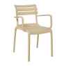 Tuinstoel Napoli+arml - beige - 83x55x58 cm