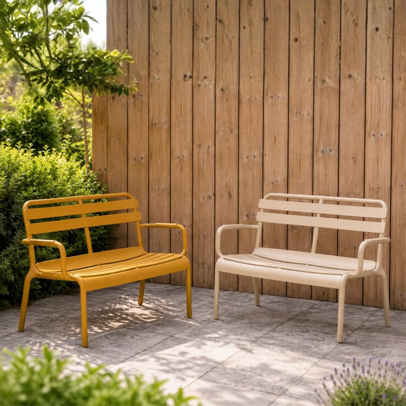 Tuinbank Napoli - beige - 76x68.5x113 cm