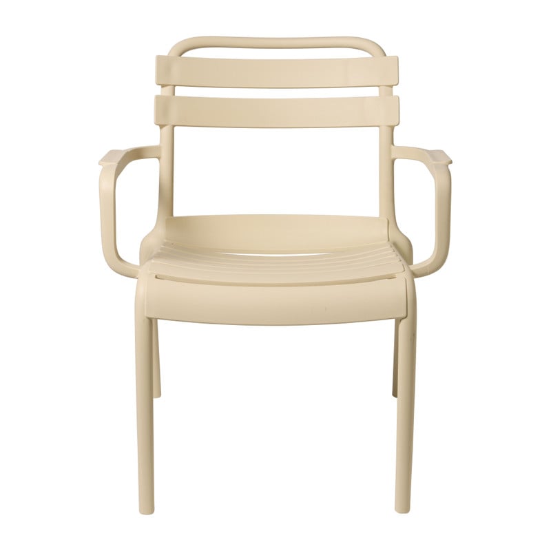 Stapelbare tuinfauteuil Napoli - beige - 75.5x68x65 cm