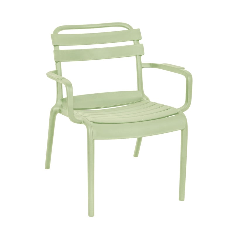 Stapelbare tuinfauteuil Napoli - groen - 75.5x68x65 cm