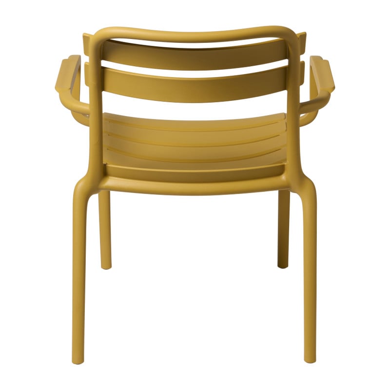 Stapelbare tuinfauteuil Napoli - geel - 75.5x68x65 cm