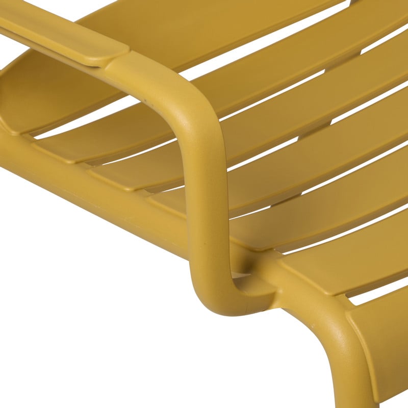 Stapelbare tuinfauteuil Napoli - geel - 75.5x68x65 cm