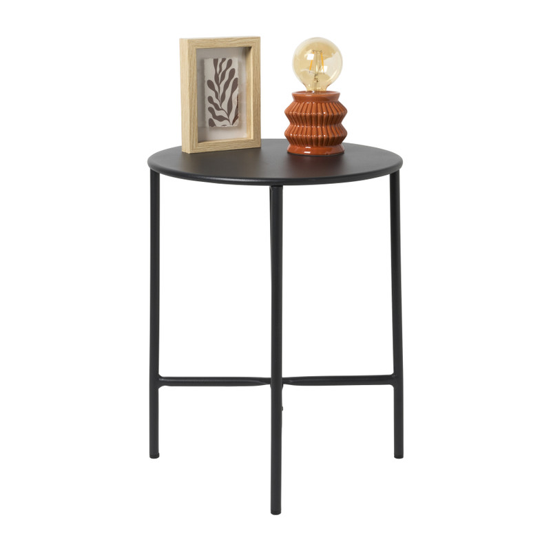 Bijzettafel Pablo zwart - ø40x50 cm
