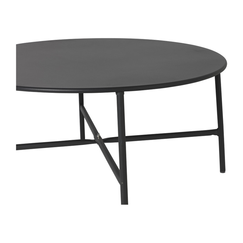 Bijzettafel Pablo zwart - ø70x35 cm