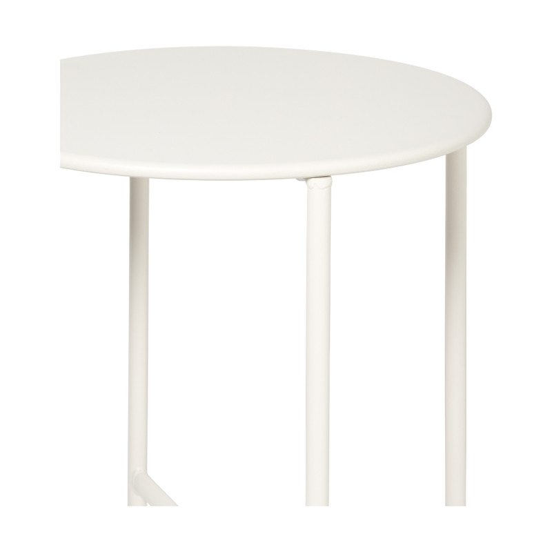 Bijzettafel Pablo wit - ø40x50 cm