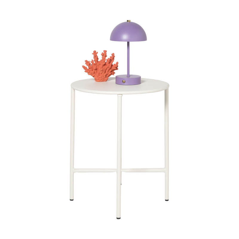 Bijzettafel Pablo wit - ø40x50 cm