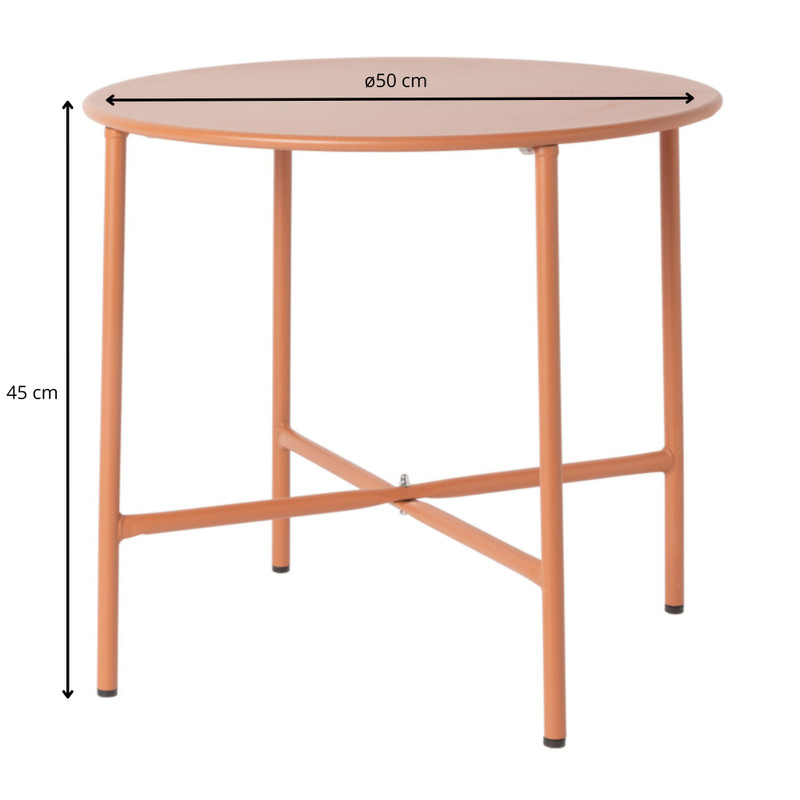 Bijzettafel Pablo peach - ø50x45 cm