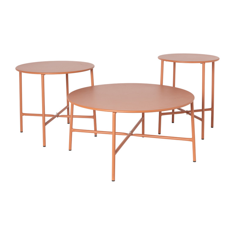 Bijzettafel Pablo peach - ø70x35 cm