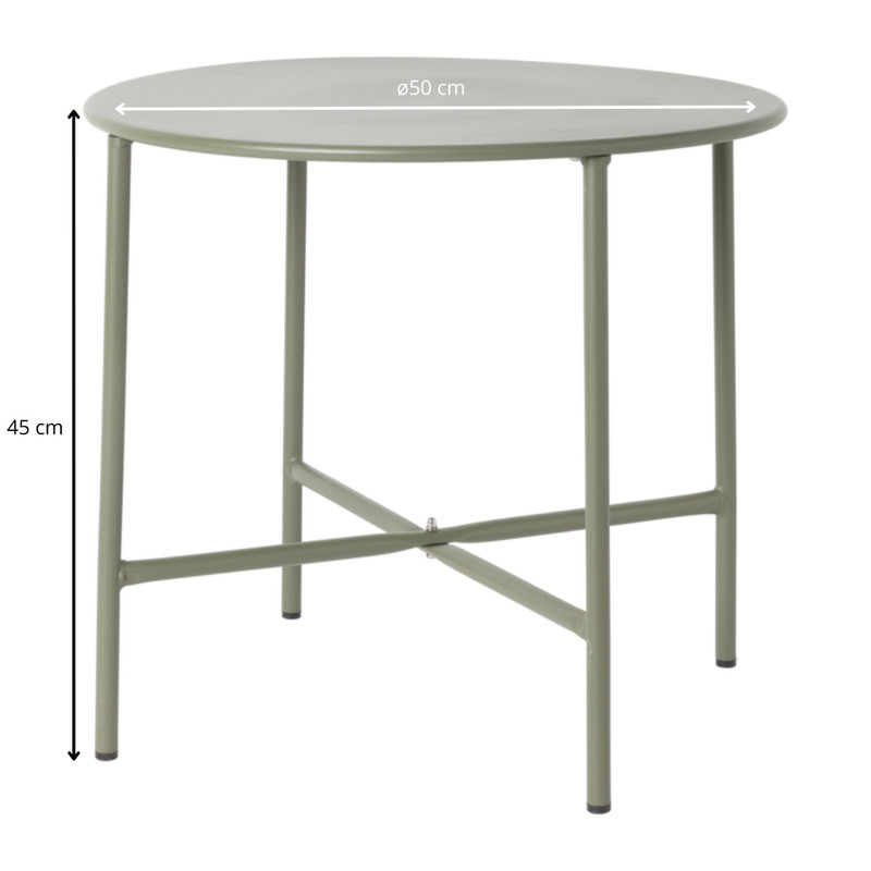 Bijzettafel Pablo groen - ø50x45 cm
