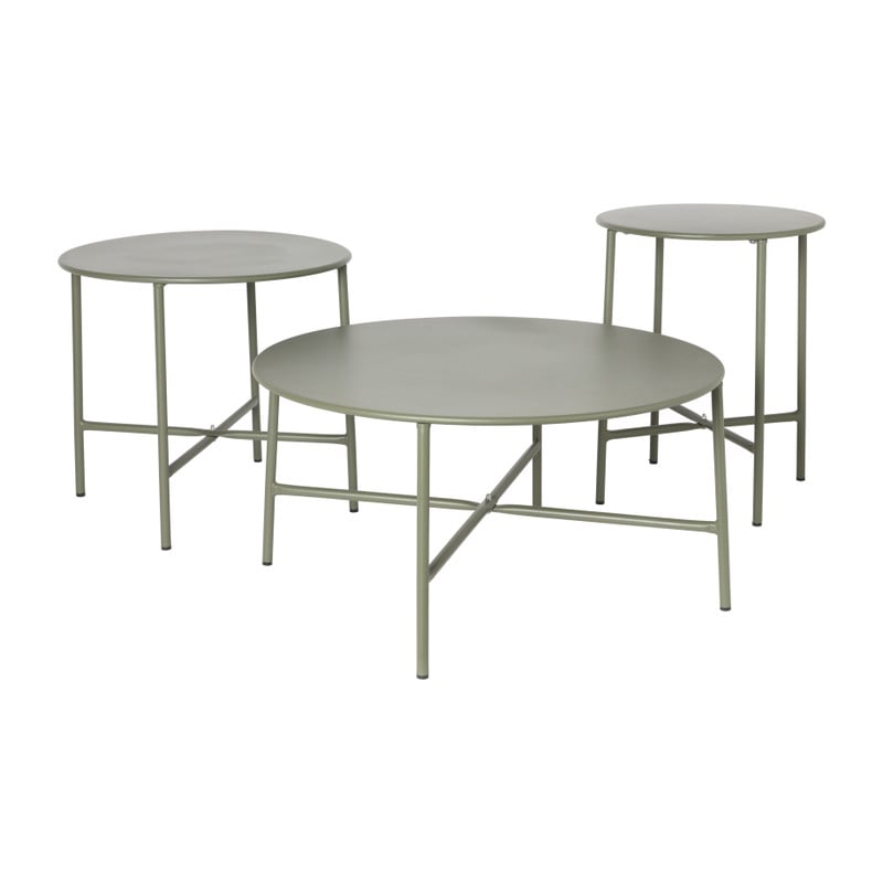 Bijzettafel Pablo groen - ø70x35 cm