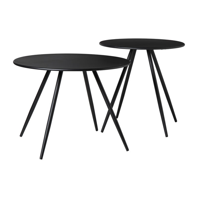 Bijzettafel Manolo klein - zwart - ø55x40 cm