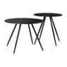 Bijzettafel Manolo groot - zwart -ø45x45 cm
