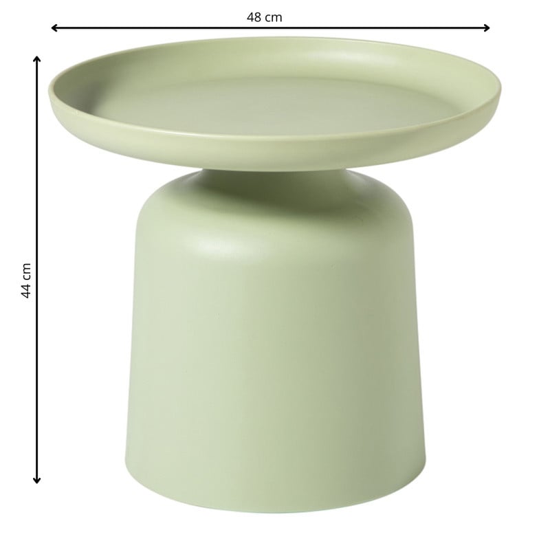 Bijzettafel Firenze hoog - groen - ø48x44 cm