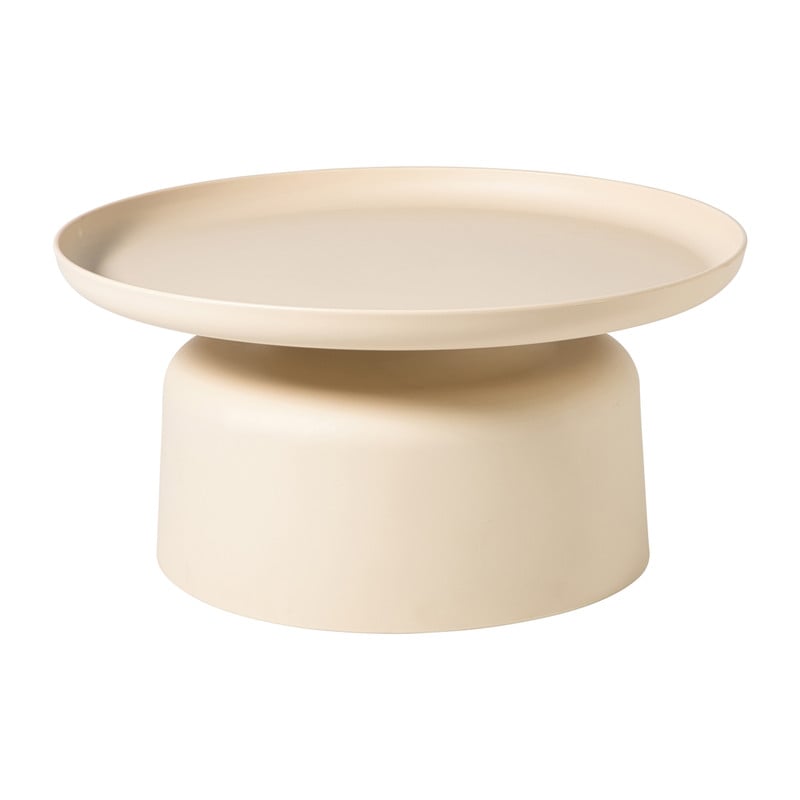Bijzettafel Firenze groot - beige - ø72x35 cm