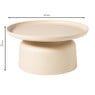 Bijzettafel Firenze laag - beige - ø72x35 cm