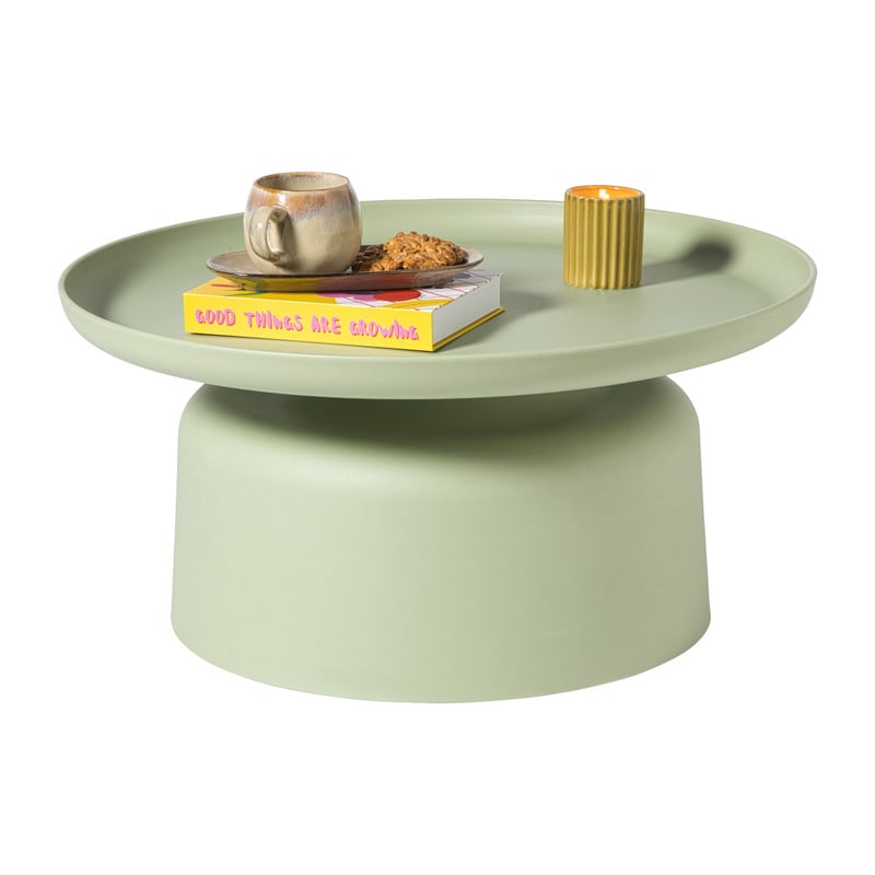 Bijzettafel Firenze groot - groen - ø72x35 cm