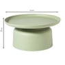Bijzettafel Firenze laag - groen - ø72x35 cm