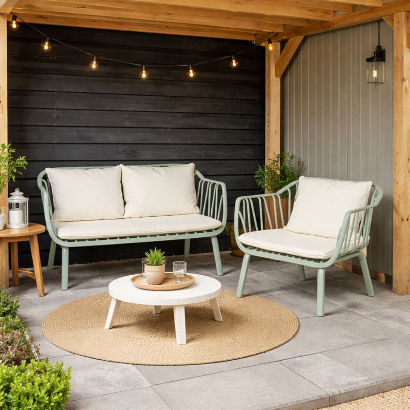 Tuinfauteuil como - groen - 78x68x63 cm