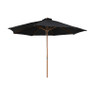 Parasol met houten stok - zwart - ⌀300x250 cm