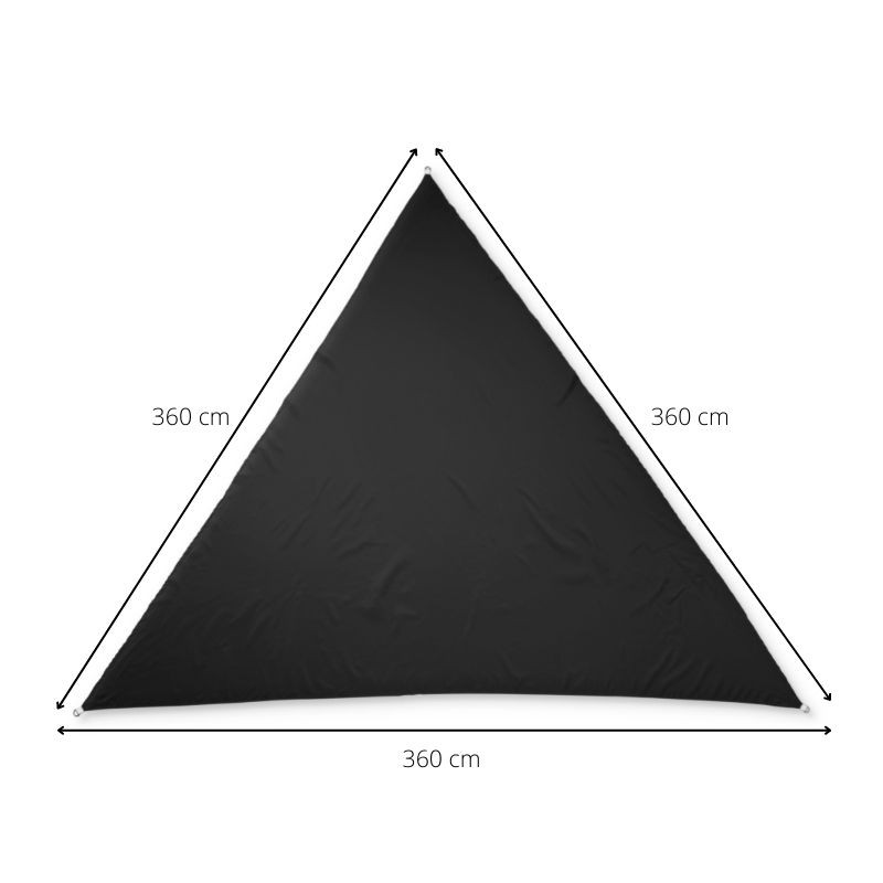 eindpunt slecht humeur Wolkenkrabber Schaduwdoek driehoek - zwart - 360x360x360 cm | Xenos