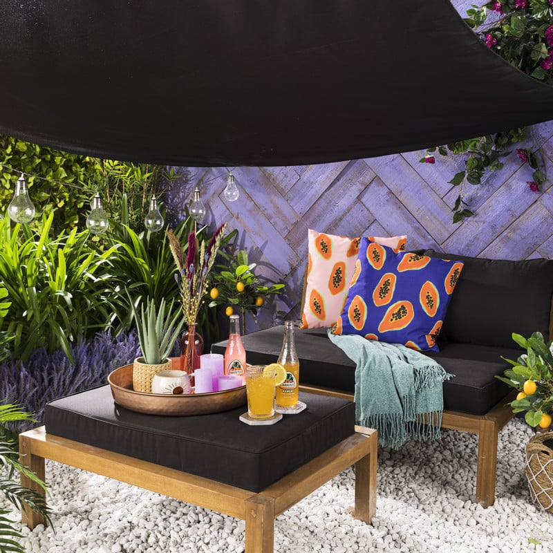 Schaduwdoek driehoek - zwart - 360x360x360 cm