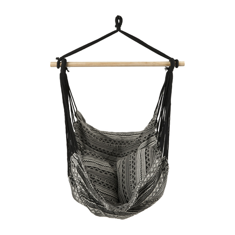 Hangstoel Malibu - zwart/wit