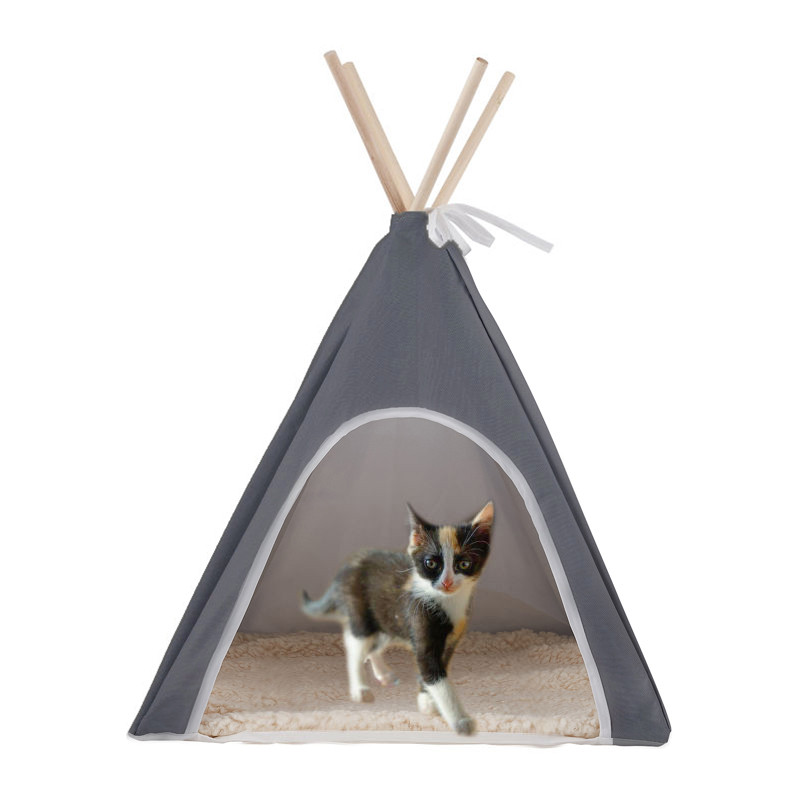 Dieren tipi tent - grijs