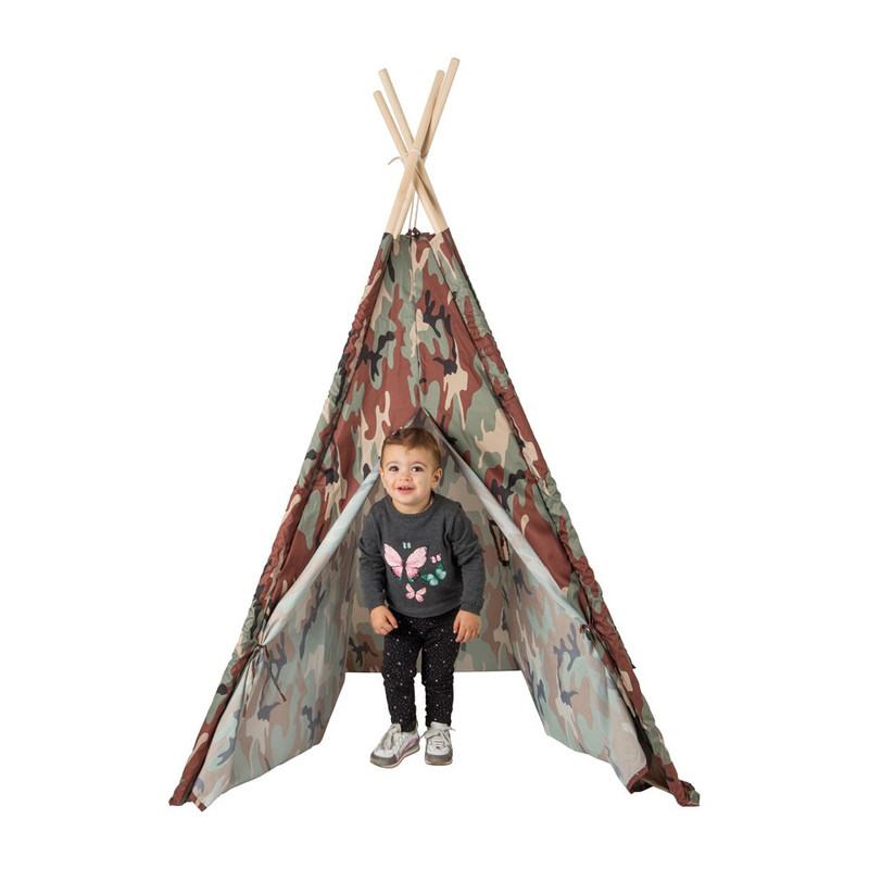 Sortie Continent Frons Tipi speeltent - army - 120x120x160 cm | Xenos