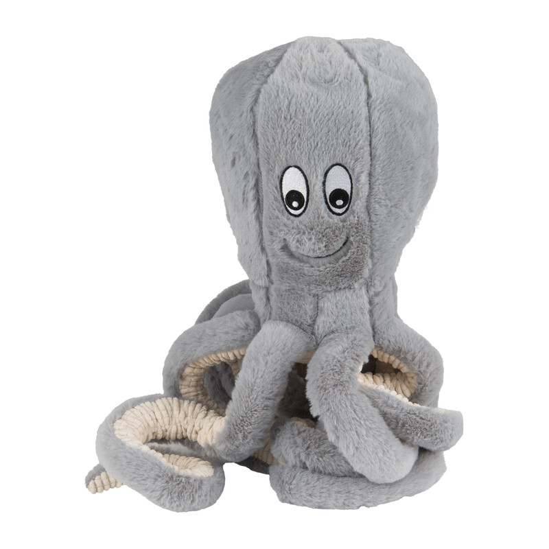Pluche inktvis - grijs - 70x15 cm