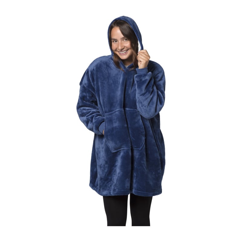 Oversized hoodie - blauw - one size