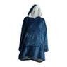 Oversized hoodie - blauw - one size
