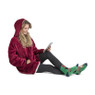 Huggle hoodie - rood - one size